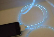 Illuminated current flow charging cable Apple