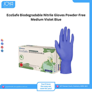 EcoSafe Biodegradable Nitrile Gloves Powder-Free Medium Violet Blue